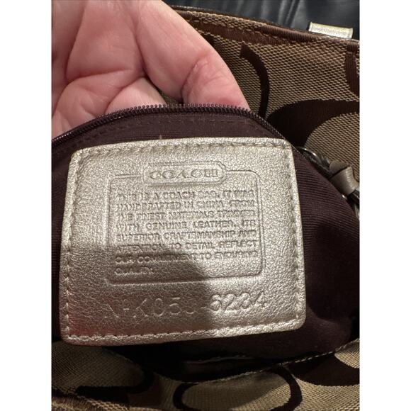 Vintage Coach Gallery East West Tote Bag In The Signature Canvas Leather Trim - Picture 3 of 16